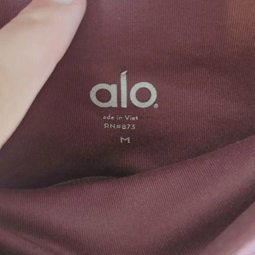 Alo Gradient Grenache High Waist Airbrush Leggings in Printed Pink, sz Medium